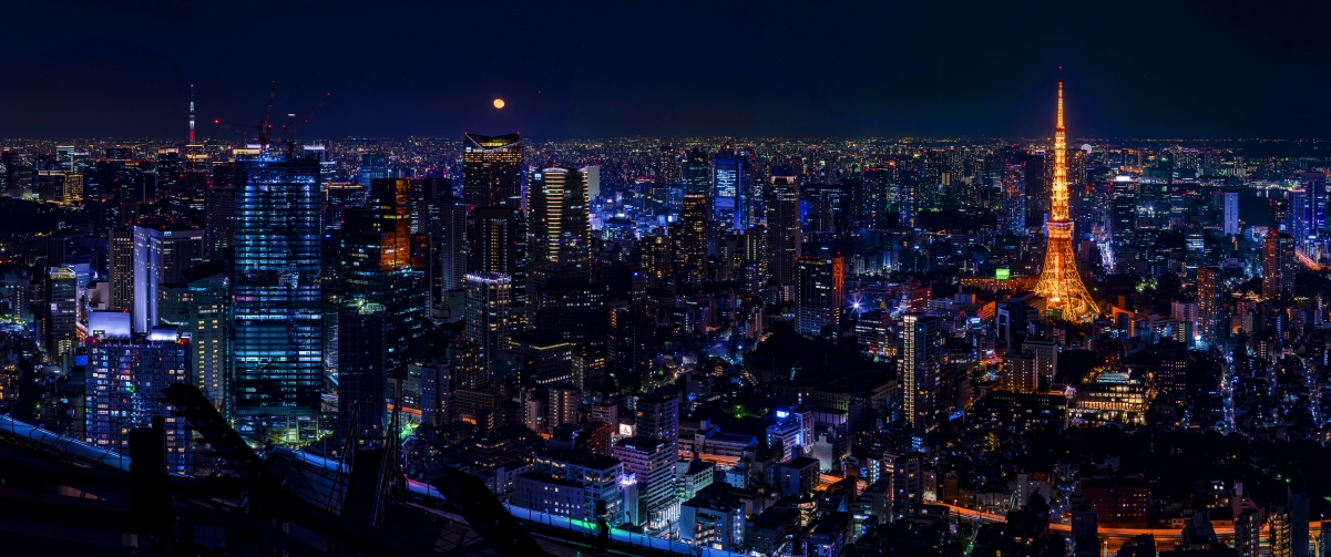 日本东京城市夜景3440x1440壁纸 4k风景图片 彼岸图网pic Netbian Com