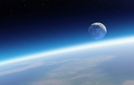 地球和月亮4k风景壁纸