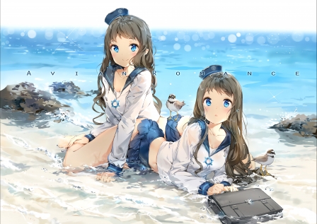 舰队 水手服 海边沙滩 font color="red">少女5 /font>k动漫壁纸