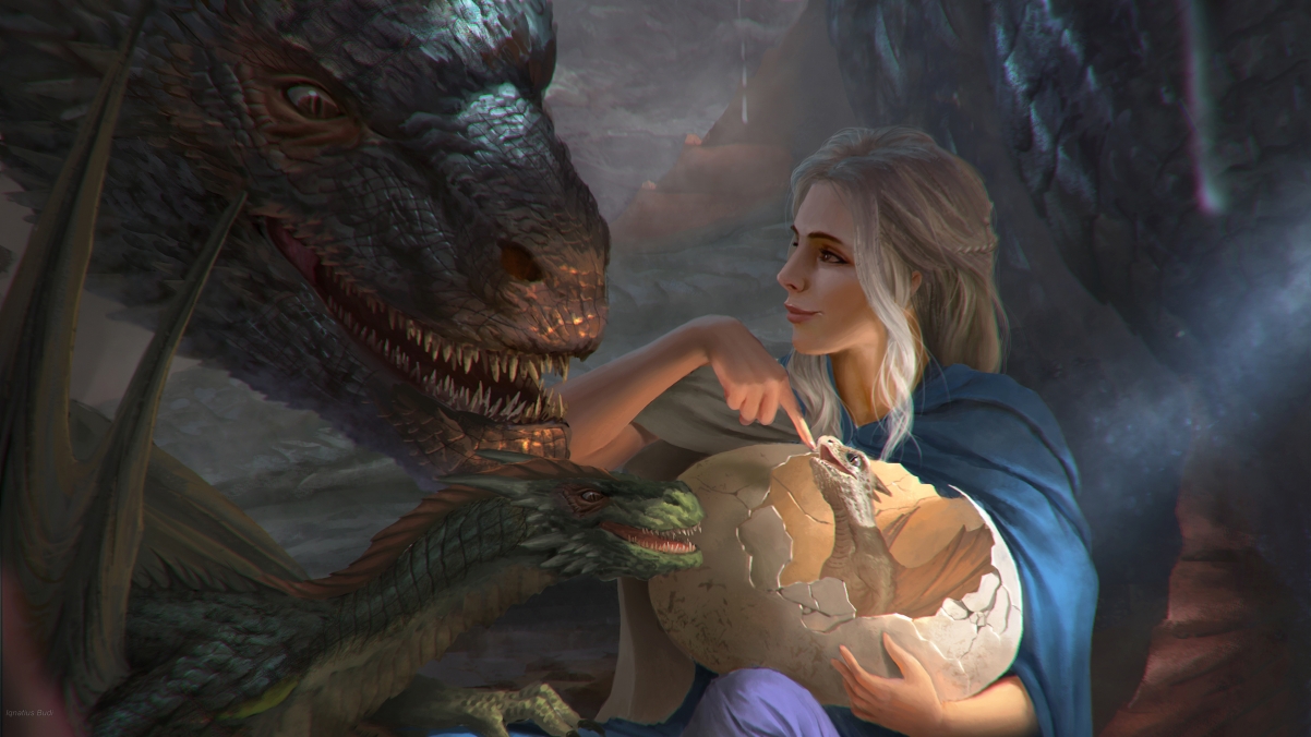 Khalessi With His Dragons 4kֽ