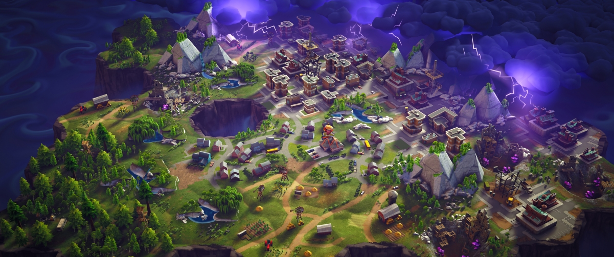 ֮ҹFortniteϷ羰3440x1440ֽ