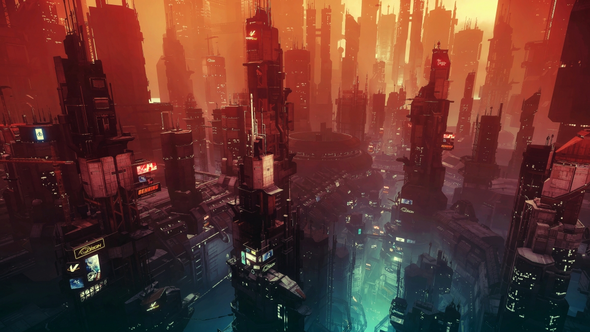 未来派城市日落科幻概念艺术4k壁纸 4k游戏图片 彼岸图网pic Netbian Com