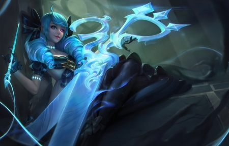 格温4k电脑壁纸王者荣耀 嫦娥 寒月公主 插画同人图4k壁纸英雄联盟lol