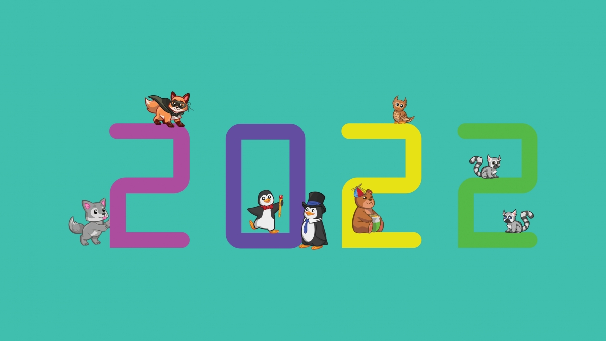 2022年个性可爱数字动物创意设计4k壁纸