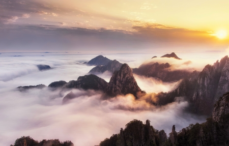 重阳节黄山云海高清风景