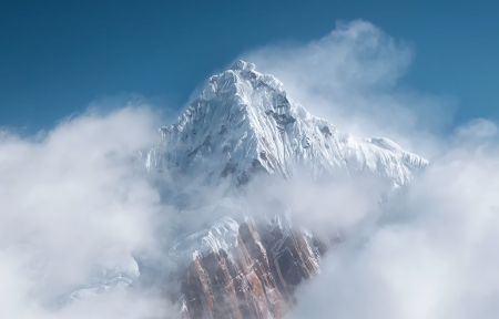 雪山 云 风景3840x1080双