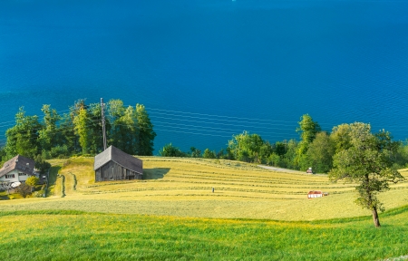 海边风景小屋3440x1440带