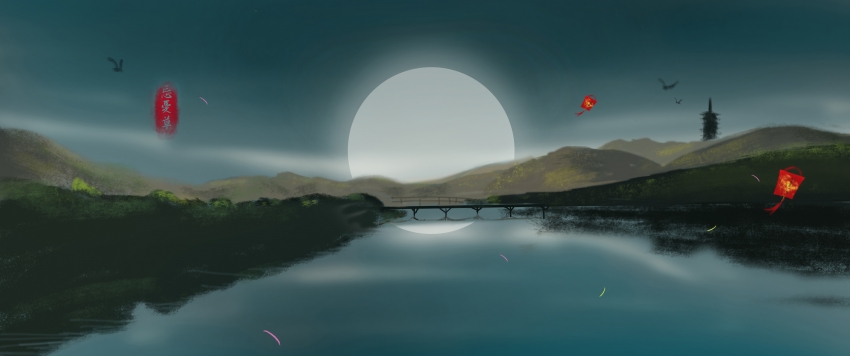 Ϧ Ϳ ɽˮ ǲ 3440x1440羰ֽ