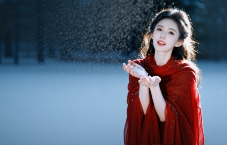 ���� ��ɫȹ��Ư����Ů ������ѩ 4k�����ֽ