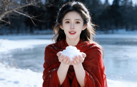 ����������Ů������ѩ4K��ֽ