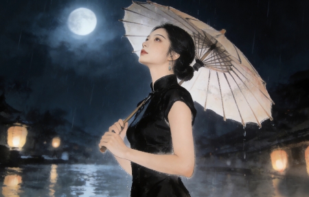 ˮī�� ���� ���� ��ɫ������Ů ɡ 4k��ֽ