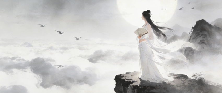 ������Ů ��ͷ�� Ψ���ŷ� ��ɽ �ƺ�3440x1440��������ֽ���