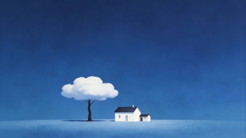 ��ɫ���� С����С���� �滭 �򵥷羰4k��ֽ