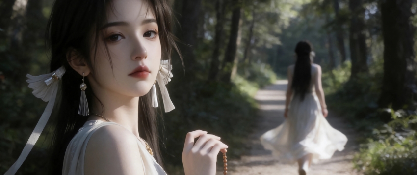 ɭ�ְ�ȹ��Ů����3440x1440��������ֽ