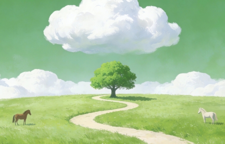 ��ɫ��� �ƶ� �ݵ� ���� ����С· С�� С���·羰3440x1440��������ֽ