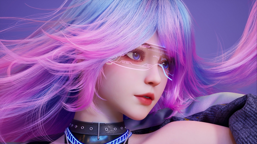 �Ƽ�Ů�� ��ɫ���� 4K��ֽ