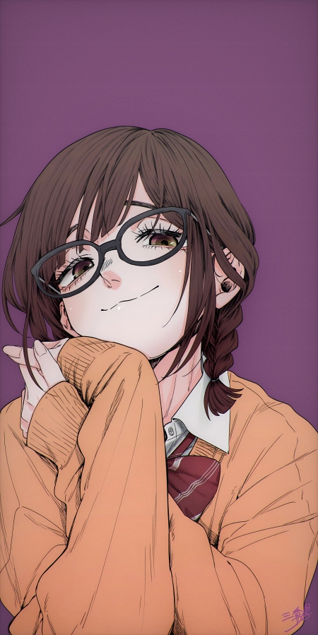 �̷����� Ůѧ�� ΢Ц ���� �۾� �򵥵ı��� 4k�ֻ���ֽ