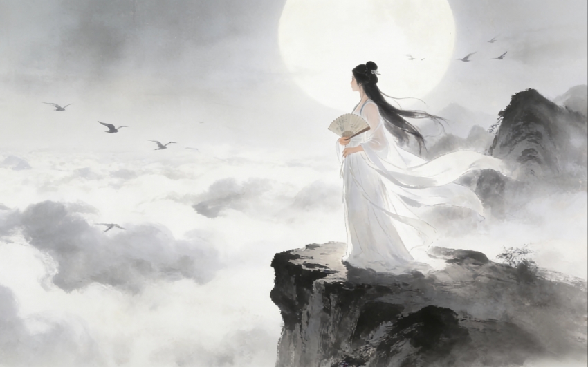 ������Ů ��ͷ�� Ψ���ŷ� ��ɽ �ƺ� ����3k��ֽ3200x2000