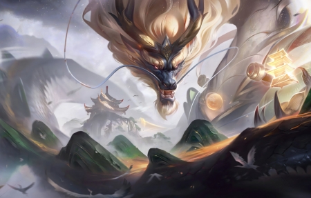 LOLӢ������ ��ʥ����ʦ �໨�� ������������ ����ԭ�� 4K��Ϸ��ֽ