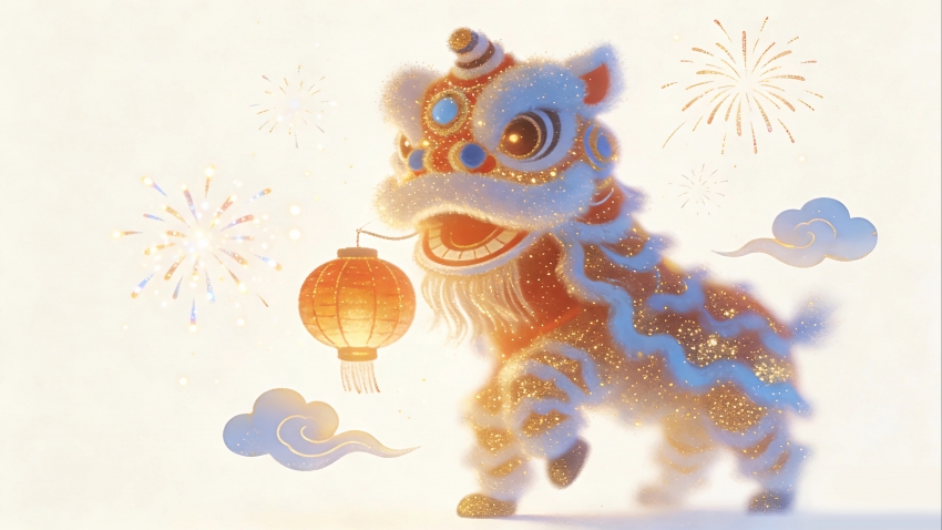 ��ʨ����ӭ������4K��ֽ����