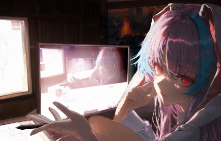 Ů��ʦ ��ɫ�۾� ���� 3440x1440������������ֽ