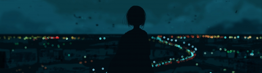 ����Ů�� ��Ӱ ����Զ�� ҹ����� ���еƹ� 5120x1440�����������ֽ