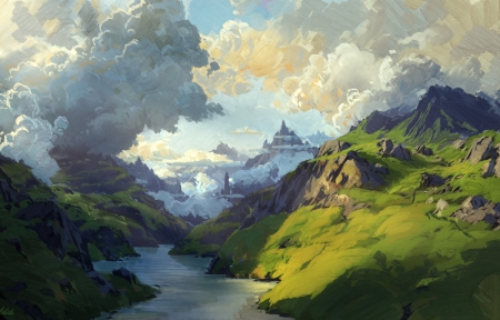 ��� �� ���� ˮ ���� ɽ���羰 4K����������ֽ