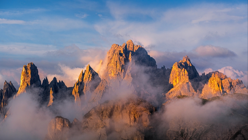 米苏里纳群峰，多洛米蒂山脉4K风景壁纸3840x2160