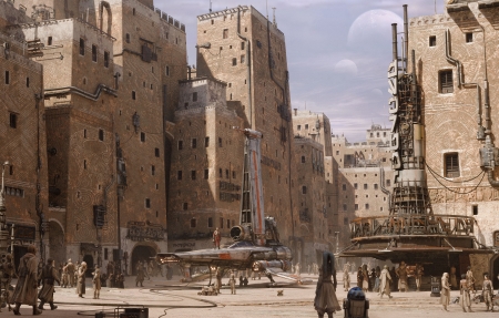 人物插画 CGI 城市建筑 概念 宇宙飞船 星球 4K高清壁纸 3840x2160