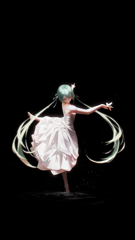 初音花之舞 极简4K高清手机壁纸